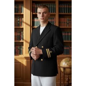 Vintage United States Navy Officers Jacket Men's Military Uniform Novakoff Bros